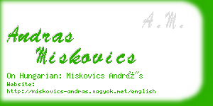 andras miskovics business card